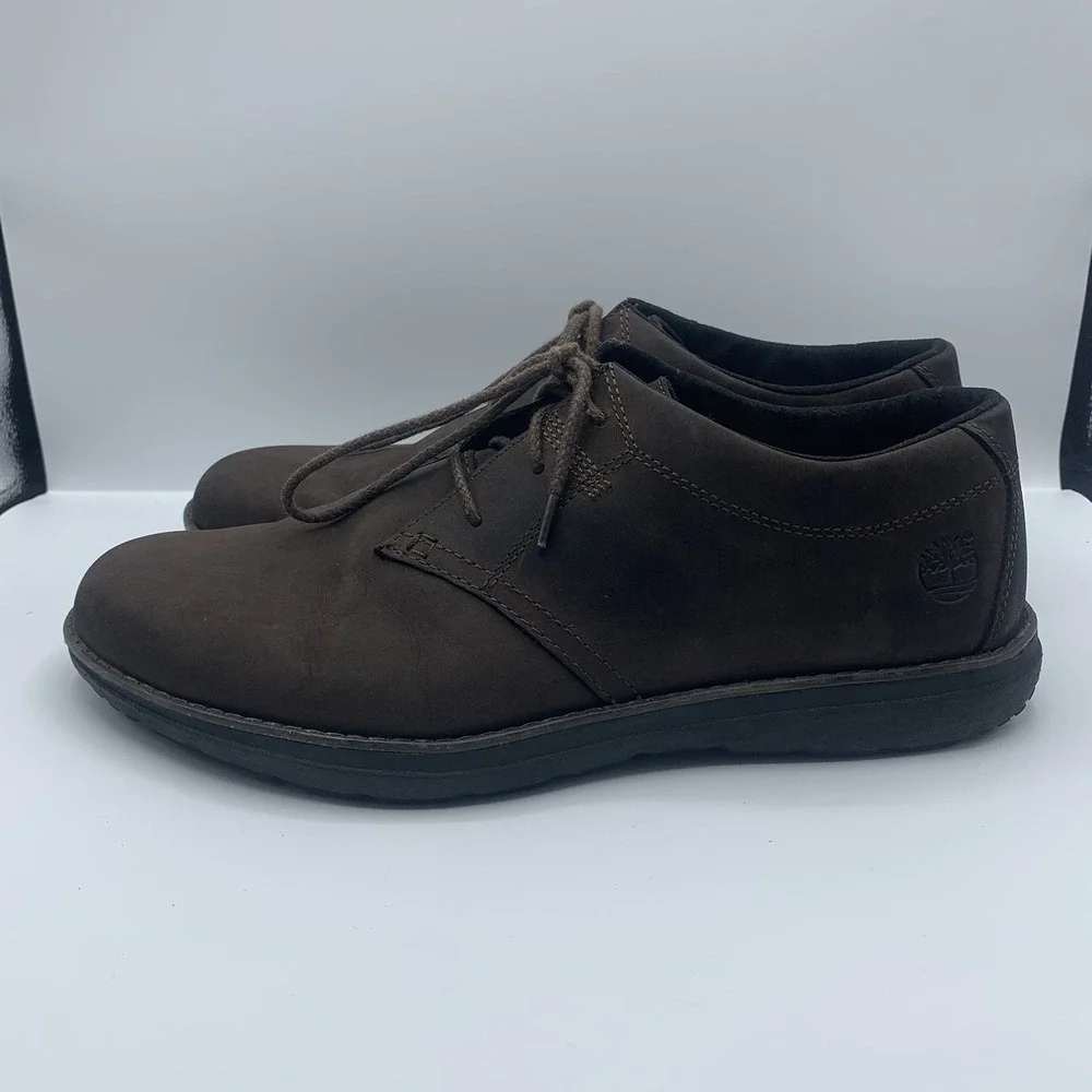 Timberland Ortholite Dark Brown Leather Lace Up Dress Shoes A14F4 Men Size 11